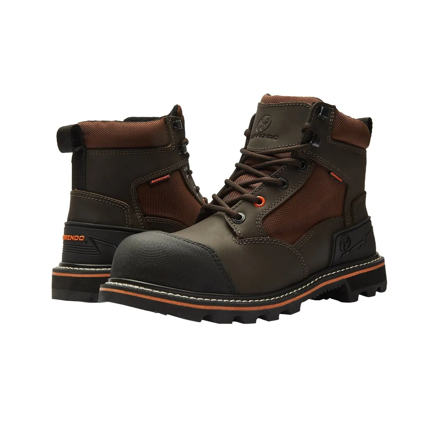 6" Steel Toe Work Boots for Men and Electrical Hazard and Oil and Slip Resistant