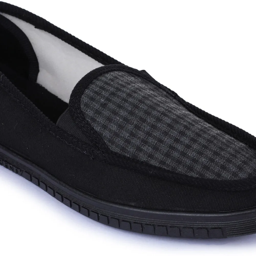 A-HA Black Casual Non Lacing Shoes For Men WALKER-E By Liberty