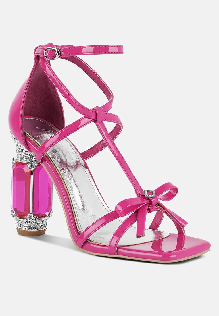 affluence jeweled high heel sandals