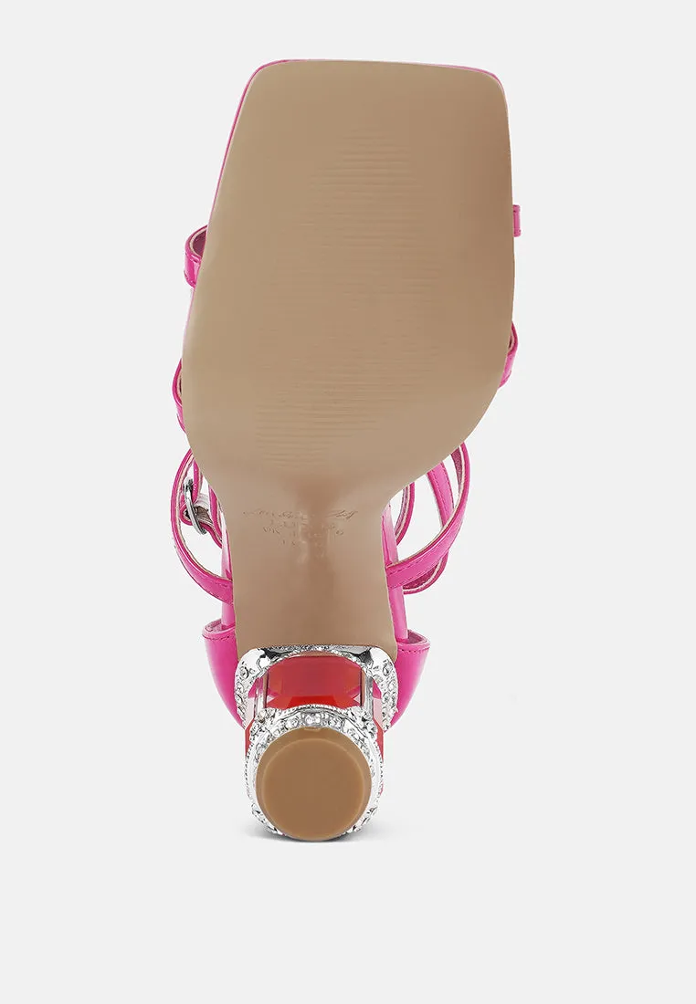 affluence jeweled high heel sandals