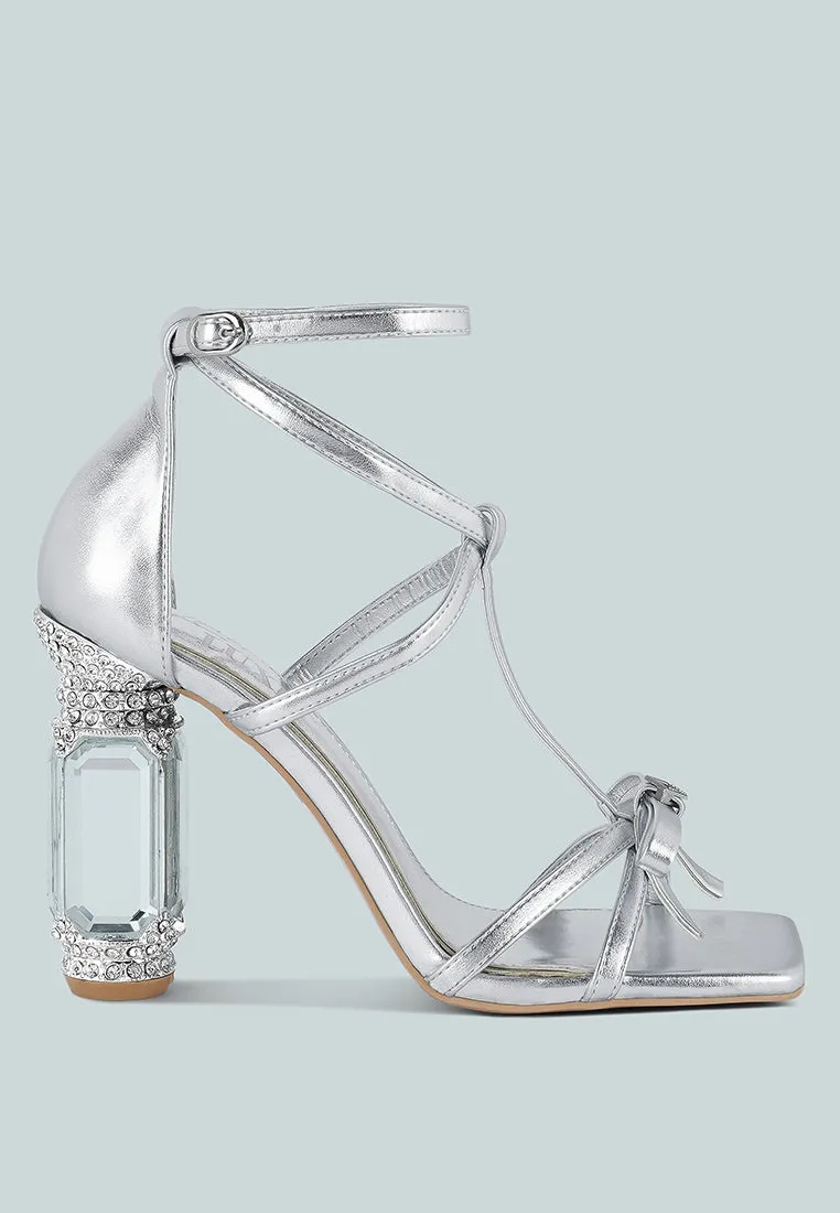 affluence jeweled high heel sandals