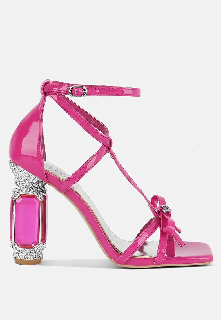 affluence jeweled high heel sandals