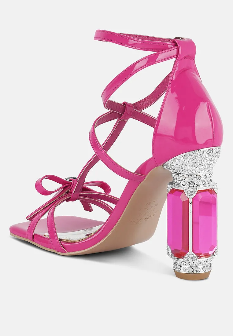 affluence jeweled high heel sandals