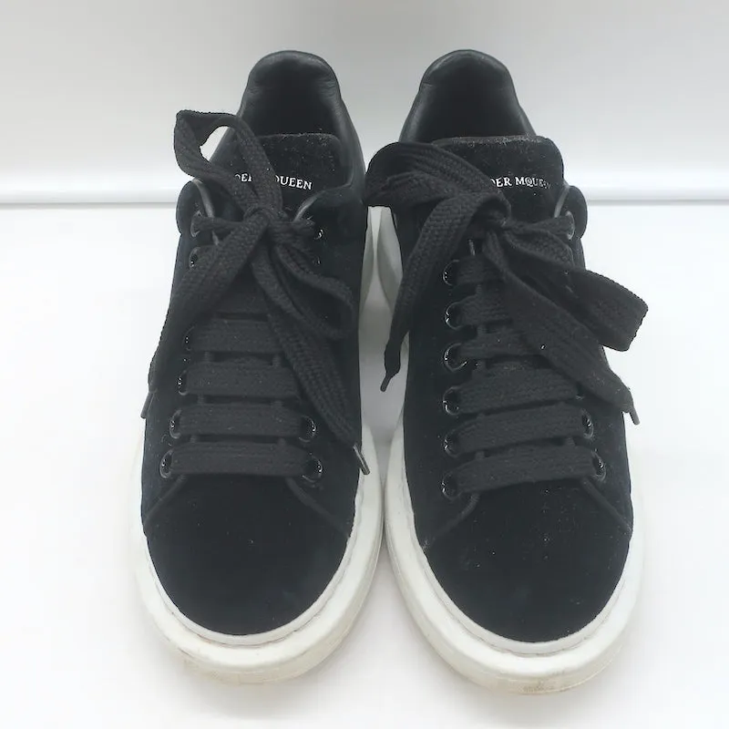 Alexander McQueen Velvet Oversized Sneakers Black Size 36