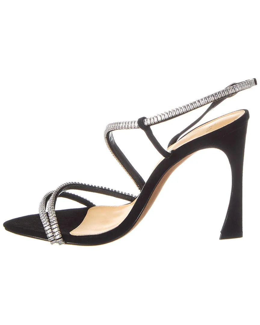 Alexandre Birman Alana Zircone 100 Leather Sandal Black