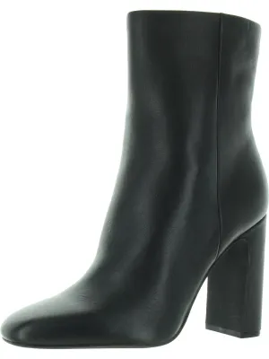 Allison Womens Pointed Toe Leather Mid-Calf Boots