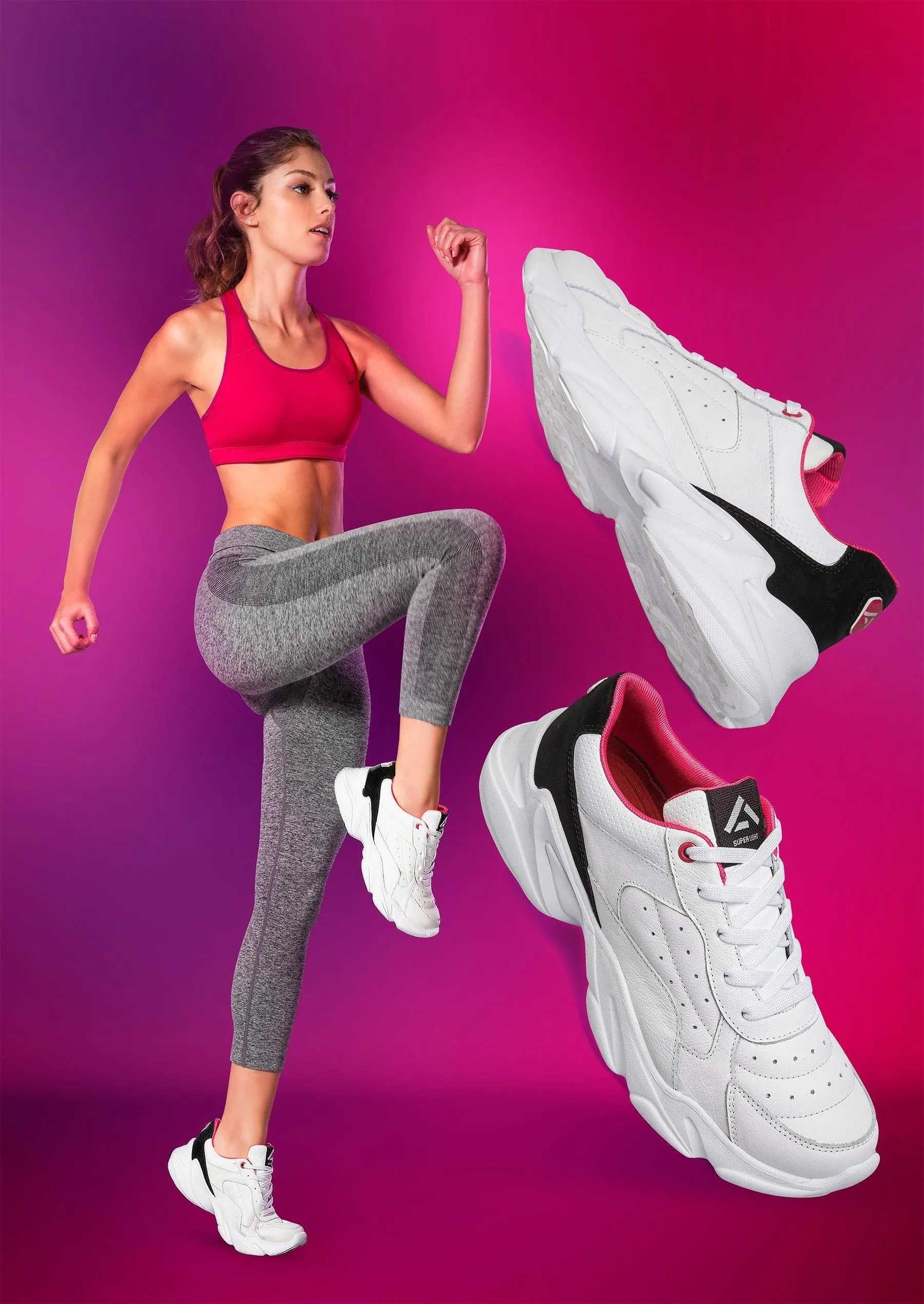 Andrea Leather High Performance Sneakers