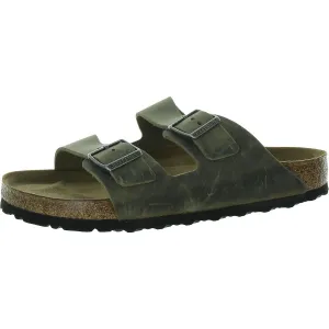 Arizona BS Mens Leather Flat Slide Sandals