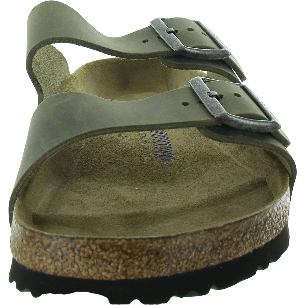 Arizona BS Mens Leather Flat Slide Sandals