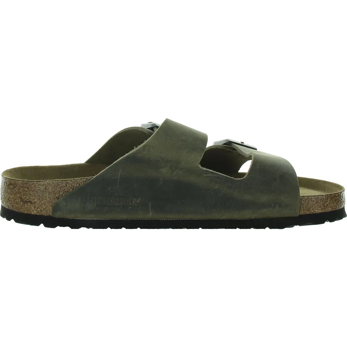 Arizona BS Mens Leather Flat Slide Sandals