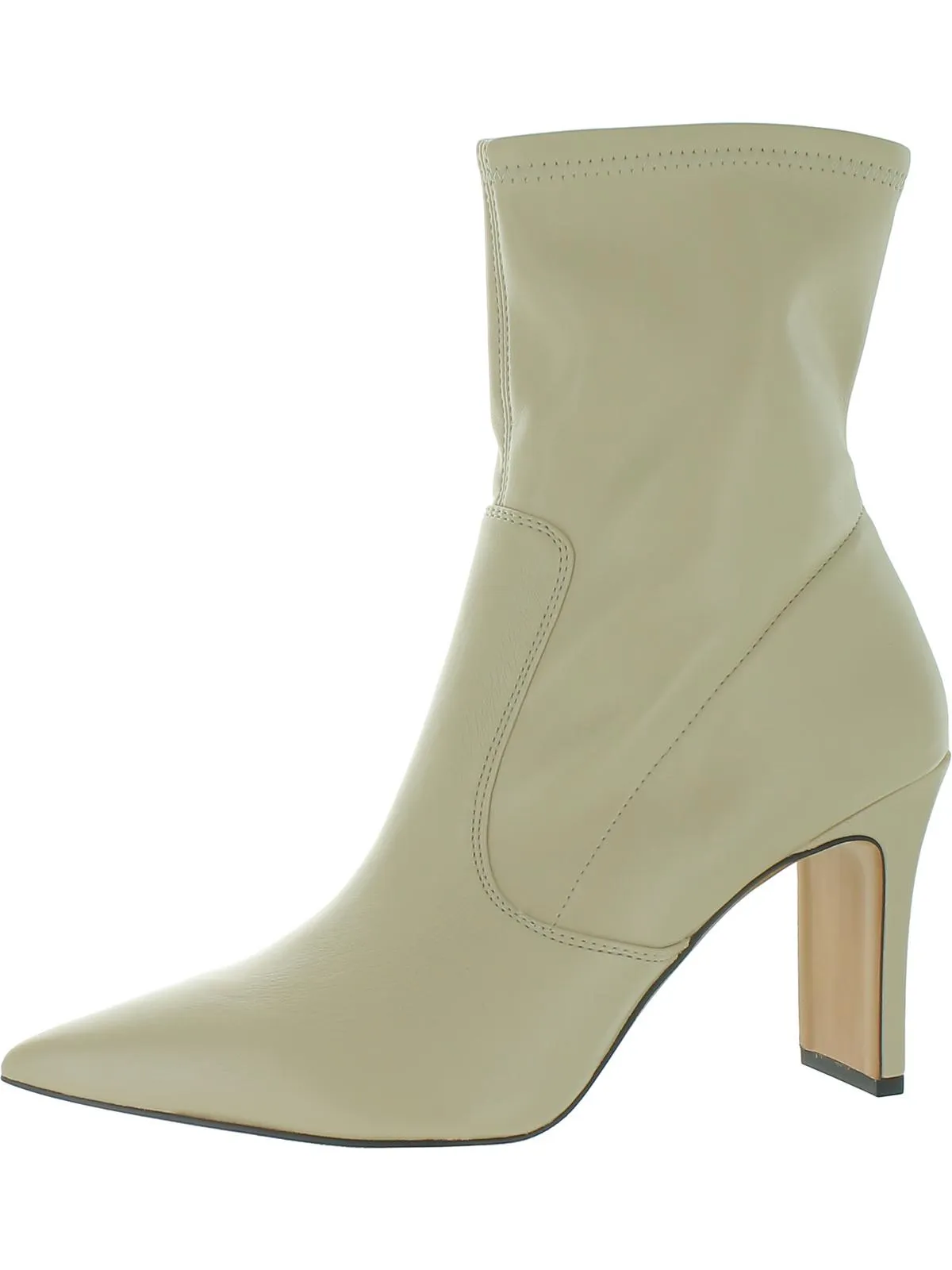 Avana Womens Faux Leather Pointed Toe Ankle Boots