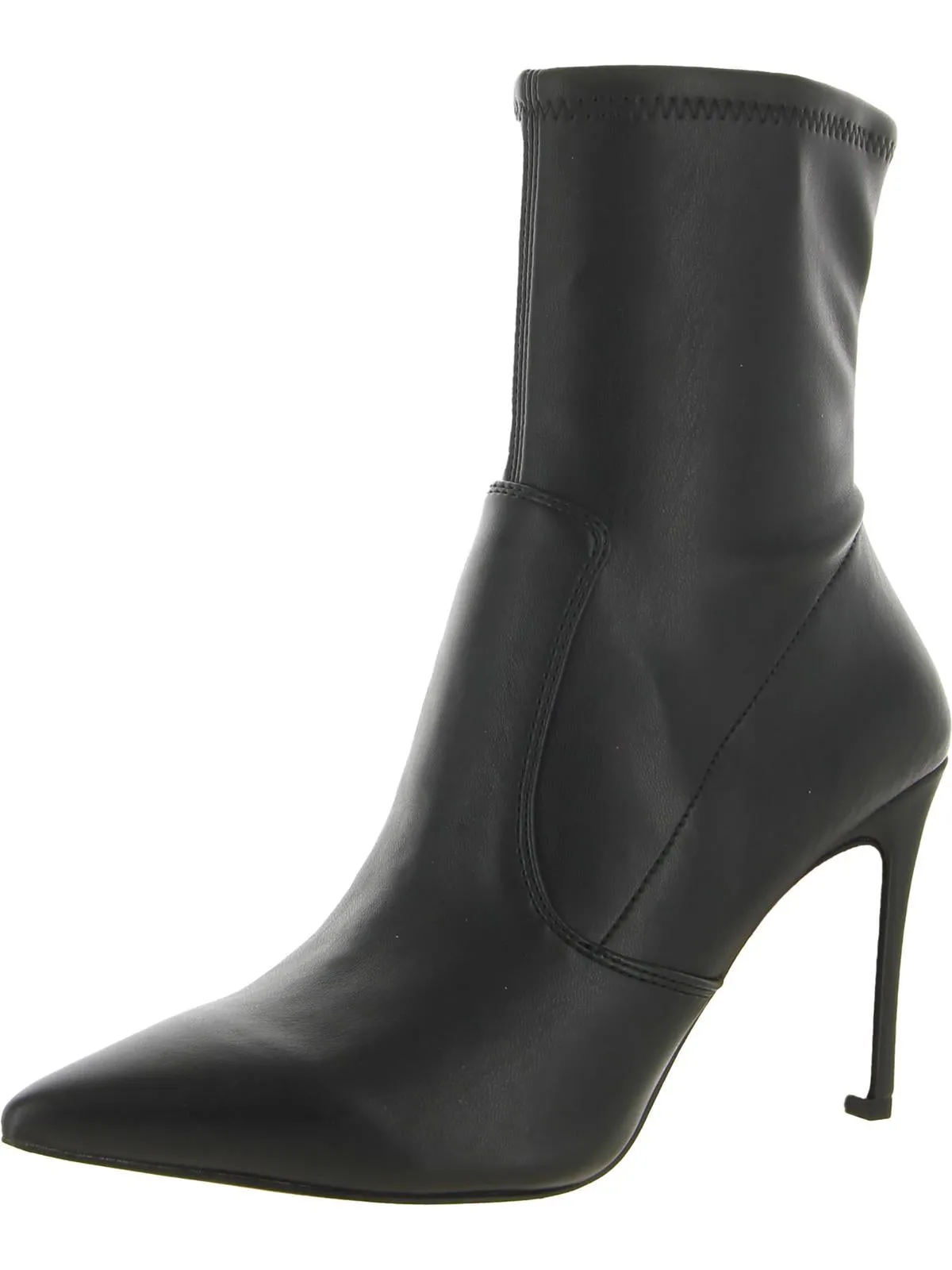 Avana Womens Faux Leather Pointed Toe Ankle Boots