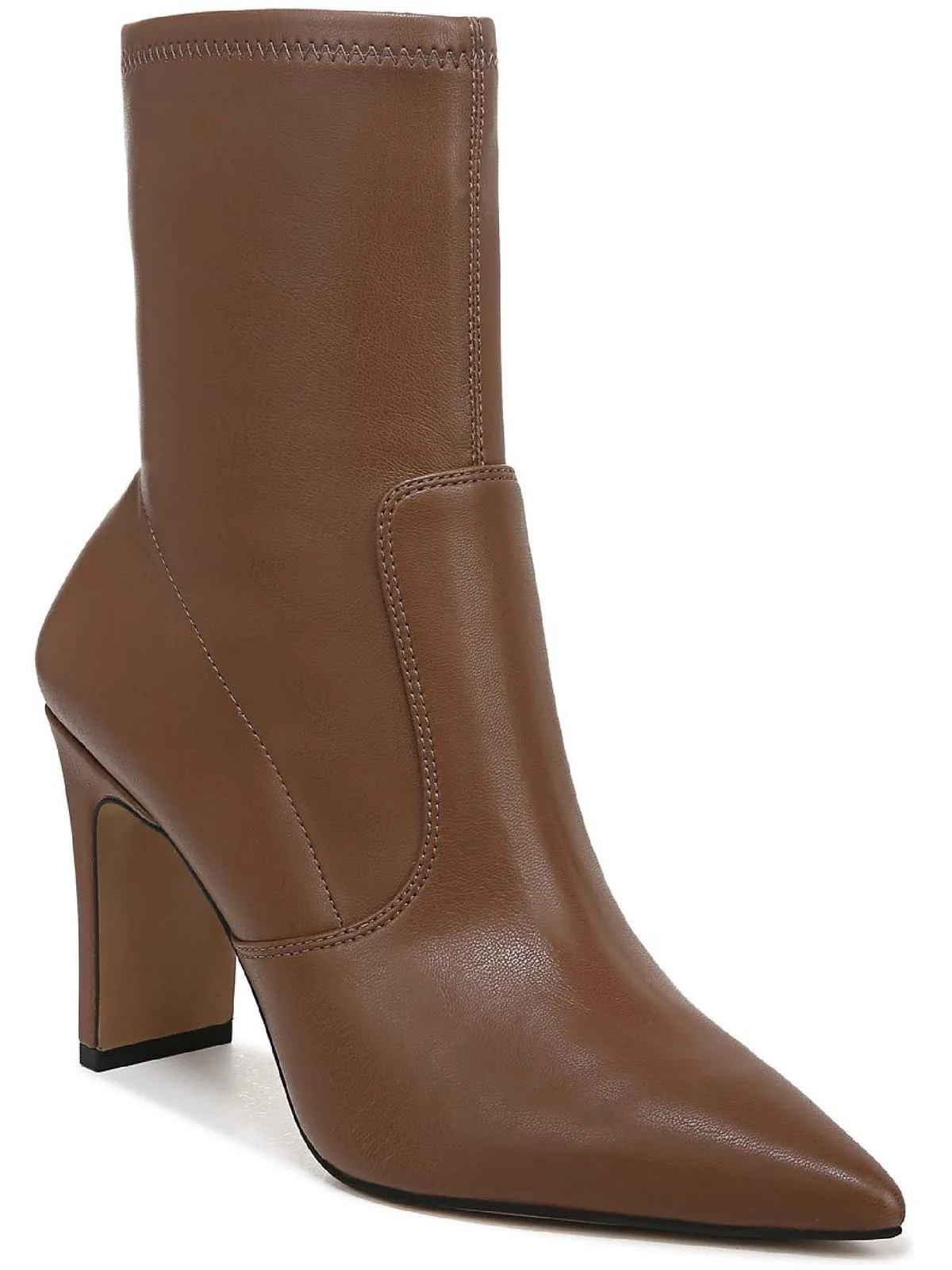 Avana Womens Faux Leather Pointed Toe Ankle Boots
