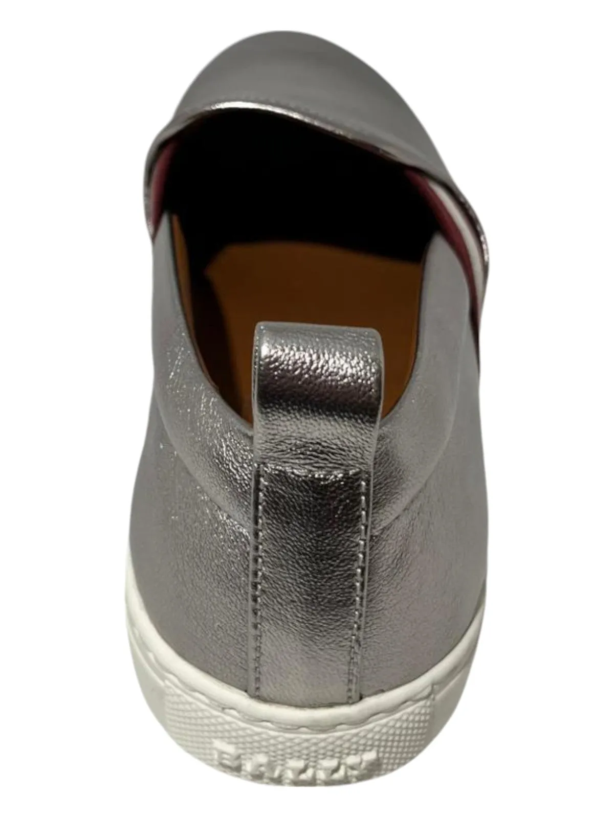 Bally Henrika 6212747 Silver Lamb Leather Slip-on Low-top Sneakers
