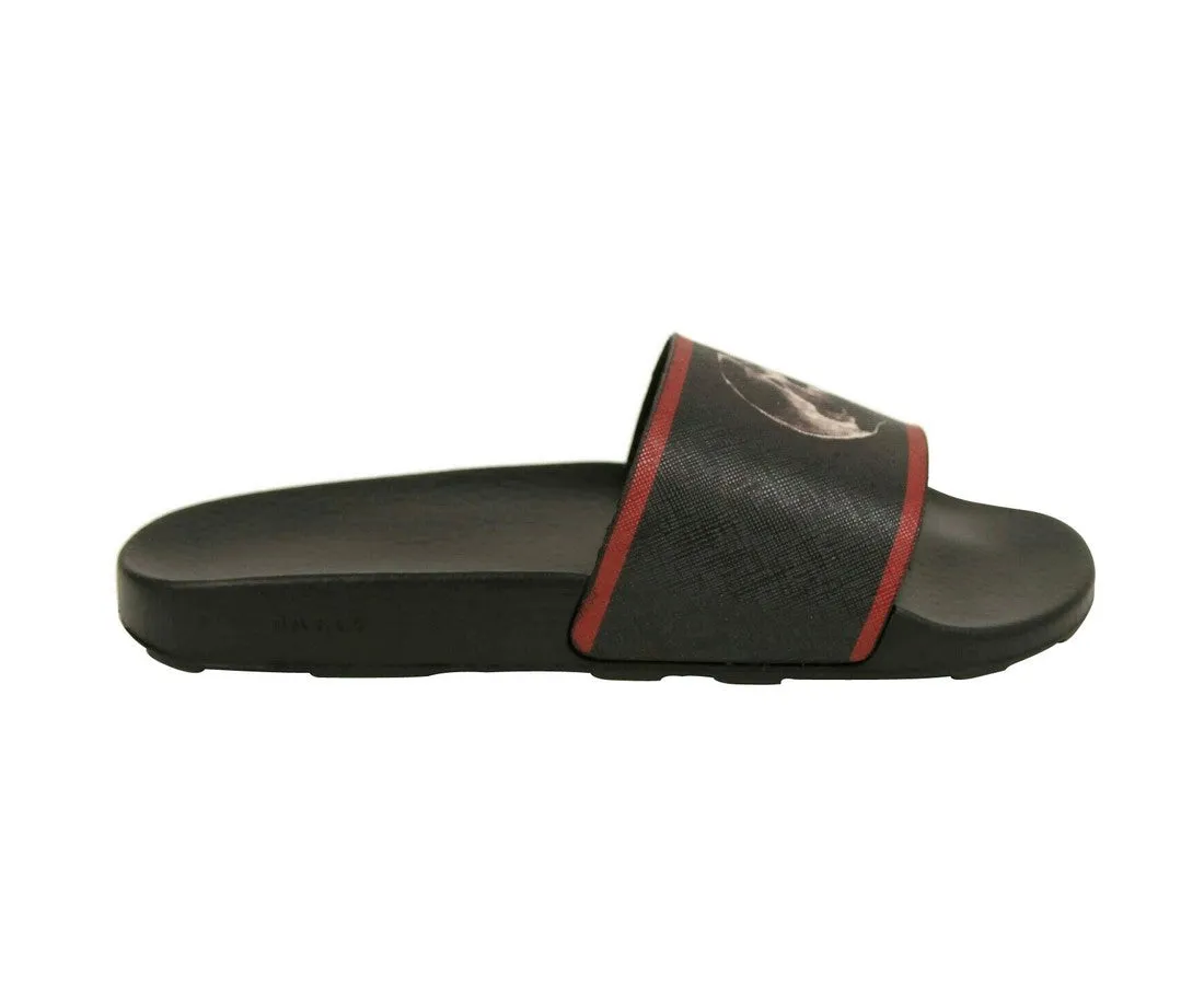 Bally Men's Rubber With Logo And  Edge Slide Sandals