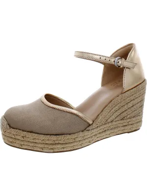 Bianca Womens Leather Platform Wedge Sandals