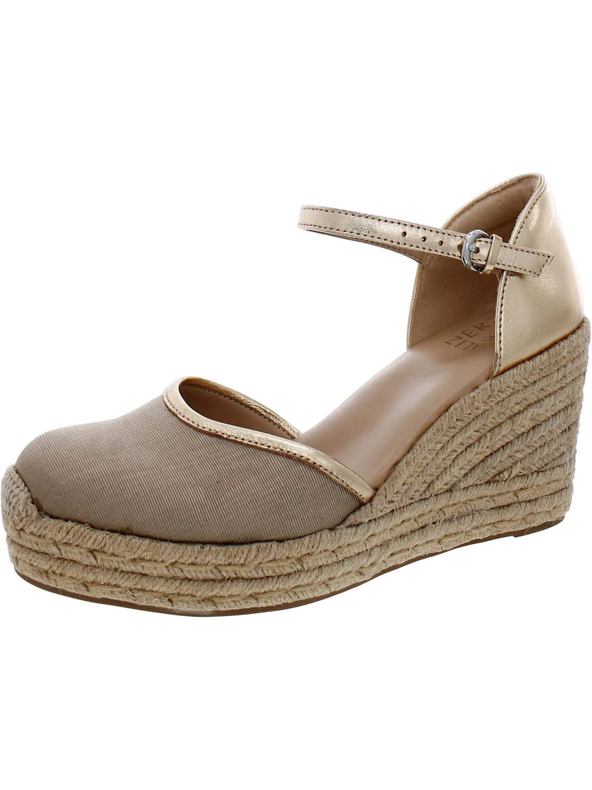 Bianca Womens Leather Platform Wedge Sandals