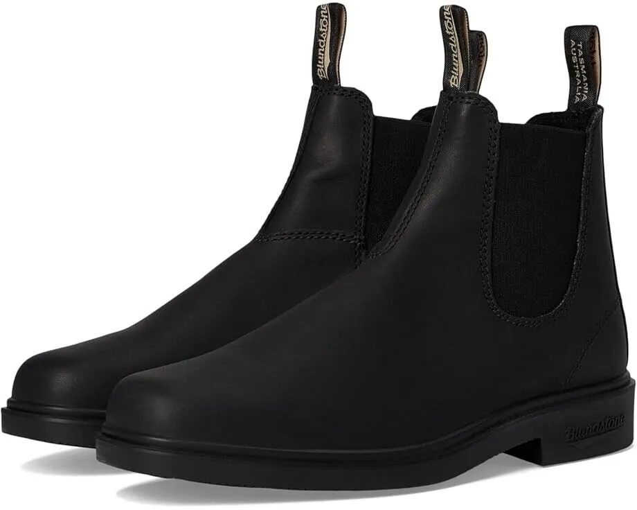 Blundstone Dress Boots Unisex US M7-W9 Black Leather Chisel Toe Chelsea ZPO1874
