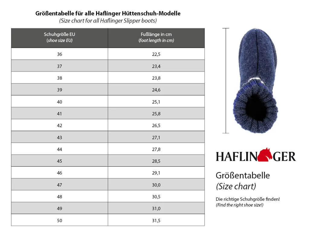 Boiled Wool Slipper Boots - Karl - Denim (Adults 36-46) *Pre-order