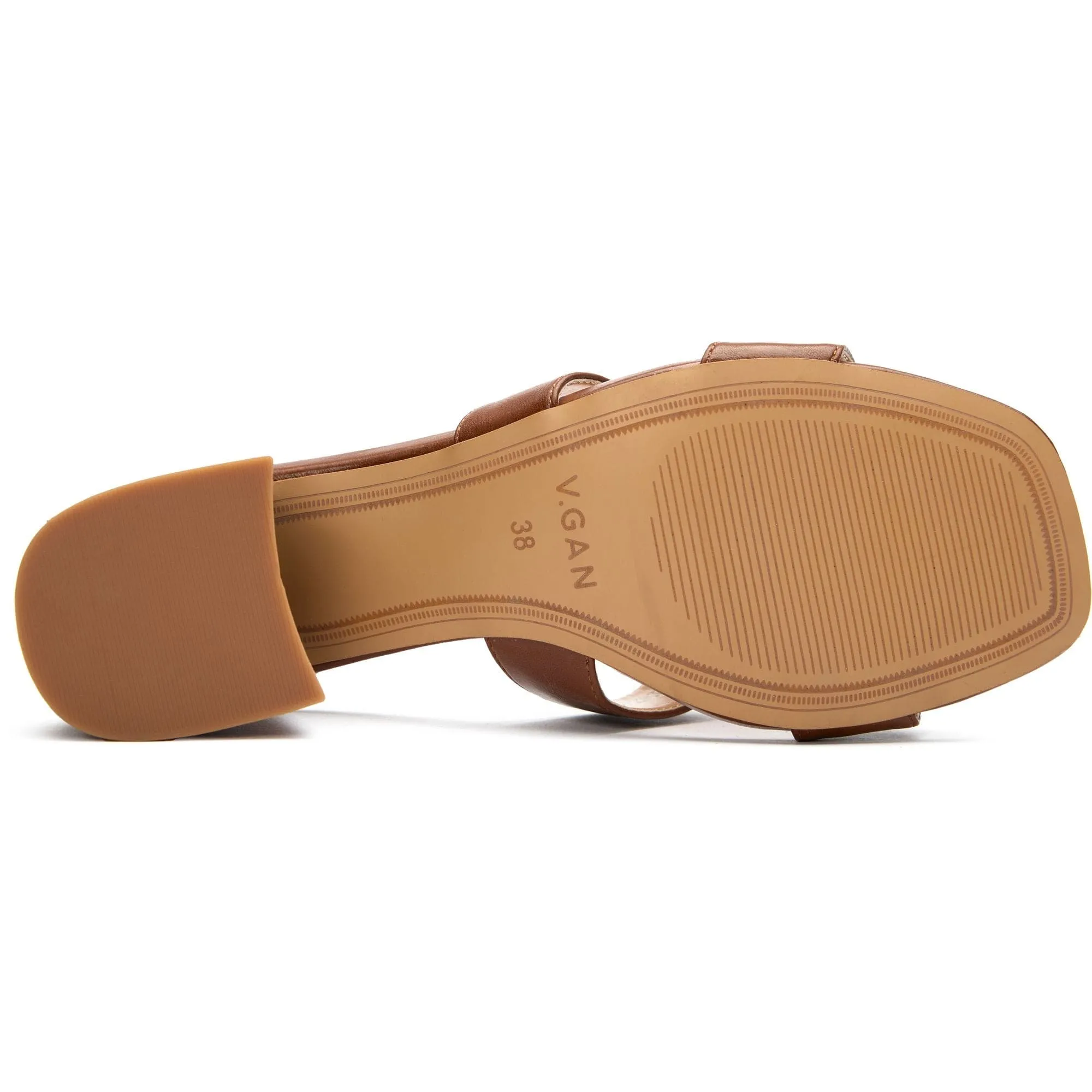 Bok Women's Vegan Leather Mule Heel Sandals | Tan