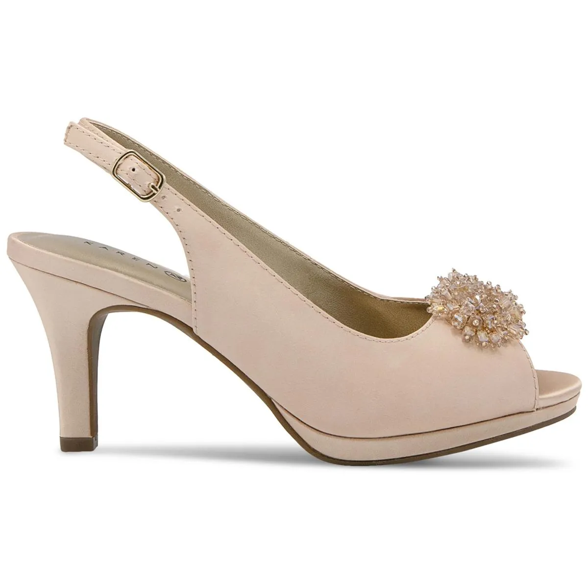 Breena Womens Embellished Open Toe Heel Sandals