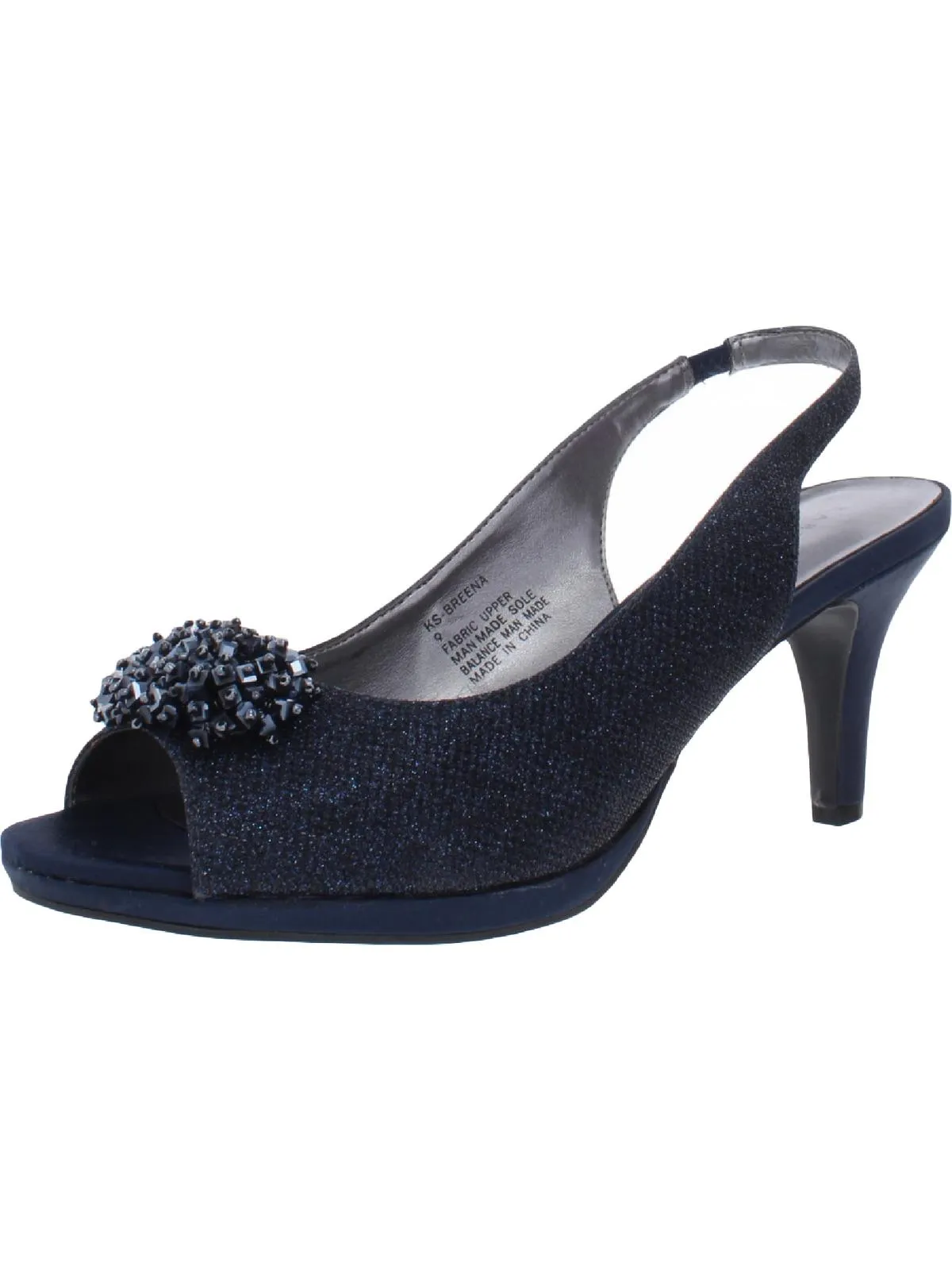 Breena Womens Embellished Open Toe Heel Sandals
