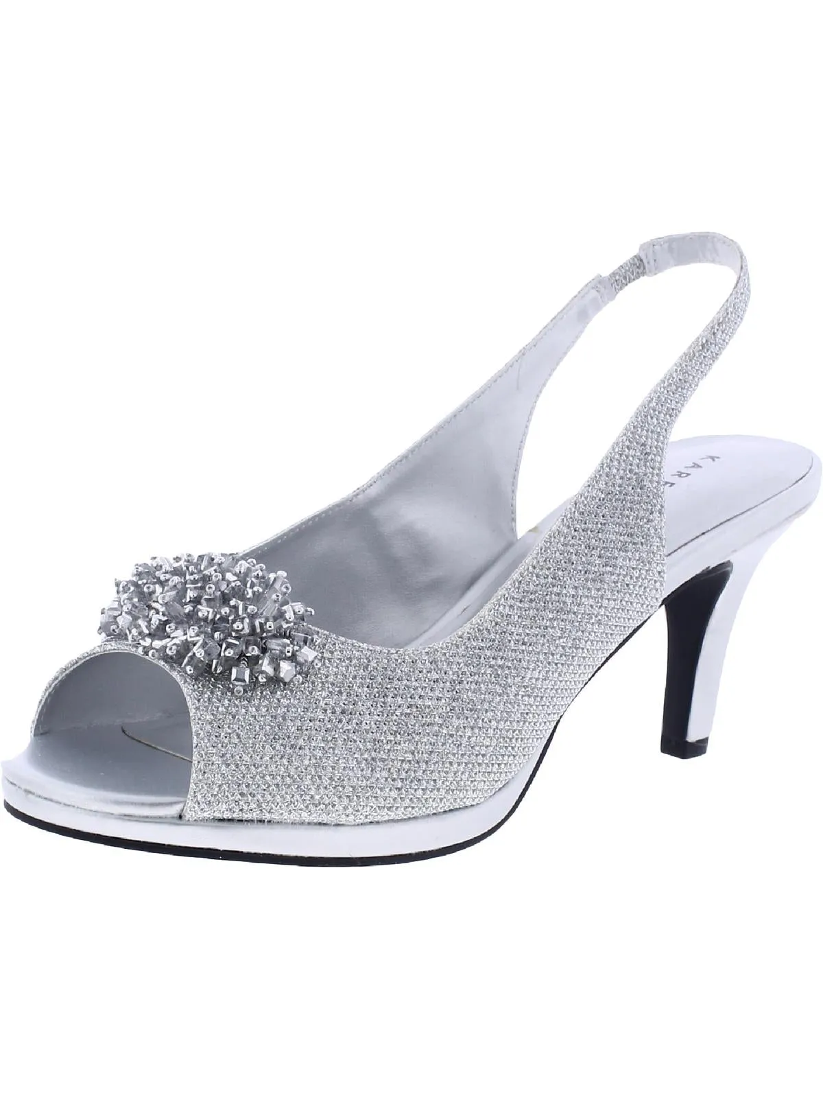 Breena Womens Embellished Open Toe Heel Sandals