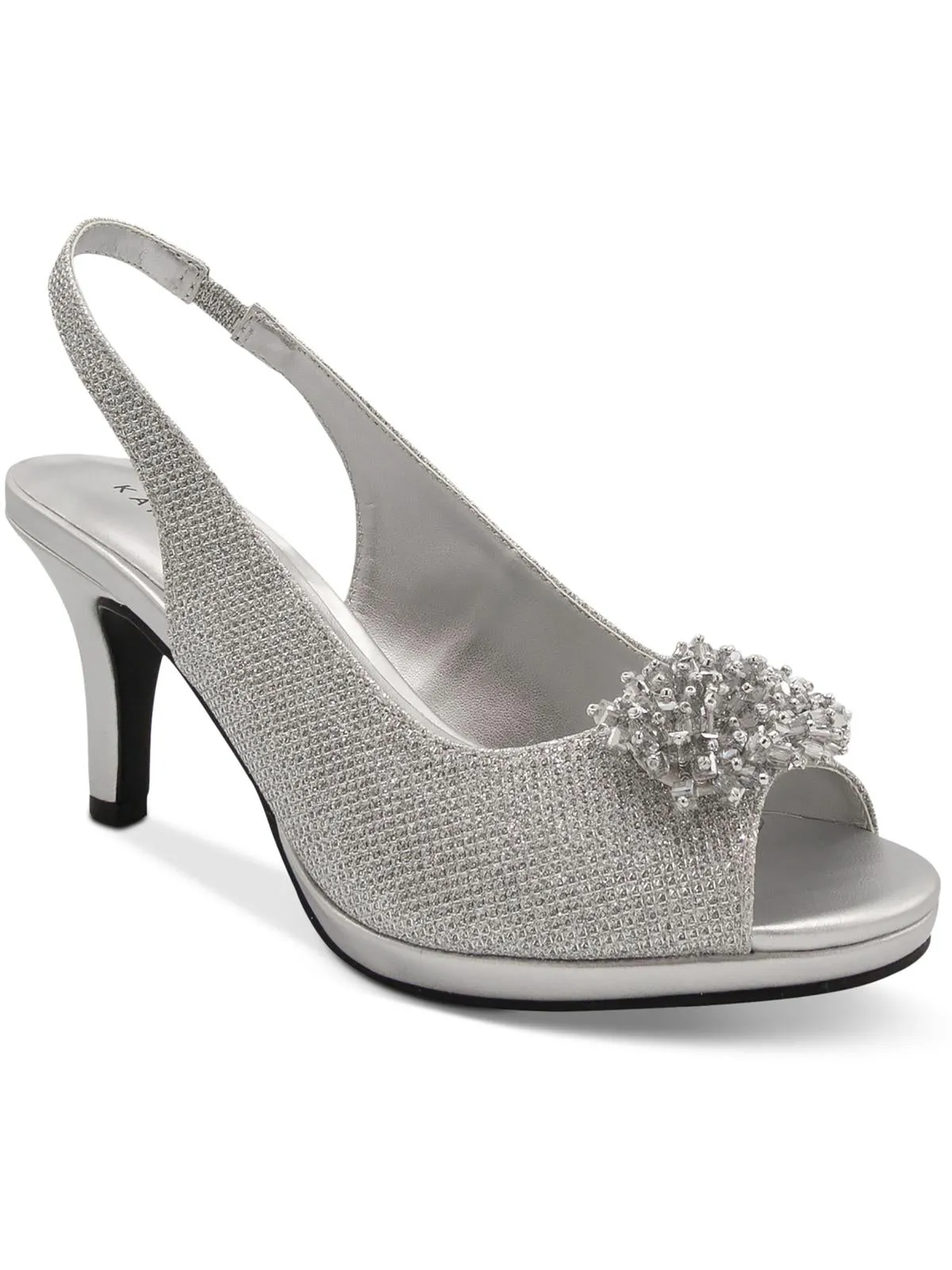Breena Womens Embellished Open Toe Heel Sandals