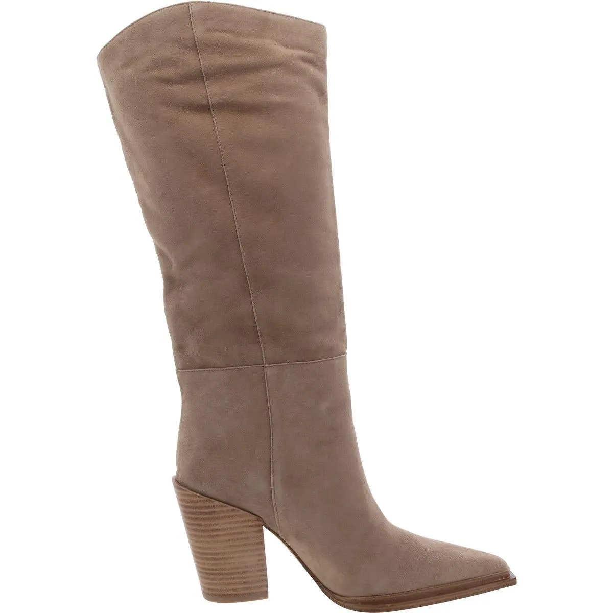 Bronty Womens Suede Pull On Knee-High Boots