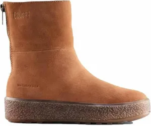 Button Lambswool Bootie In Oak Suede