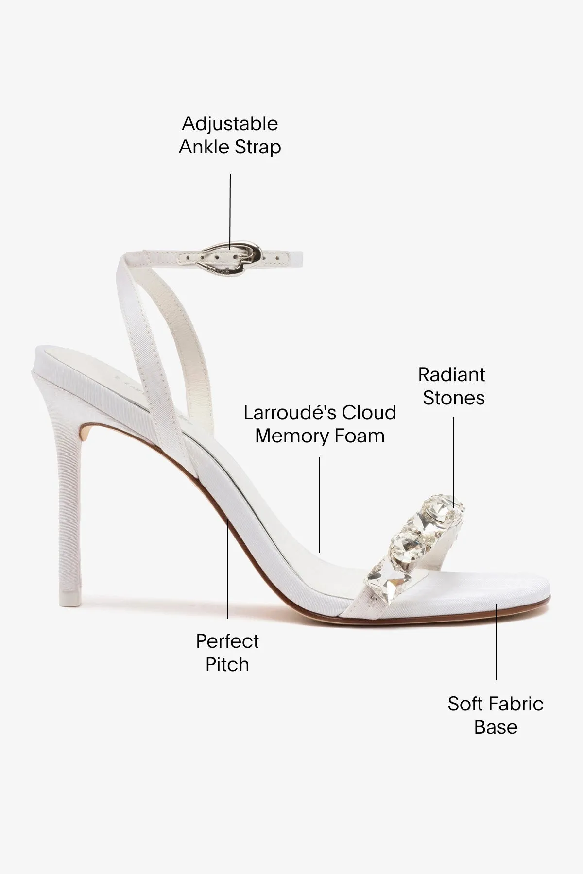 Calypso Sandal In White Fabric