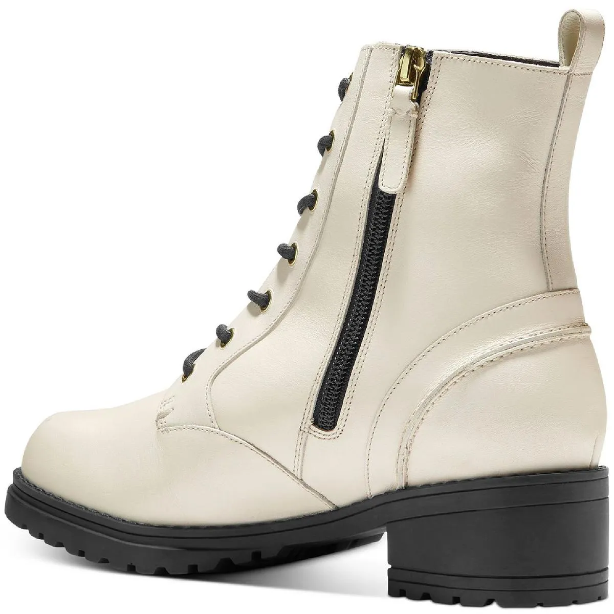 Camea Womens Zipper Combat & Lace-up Boots