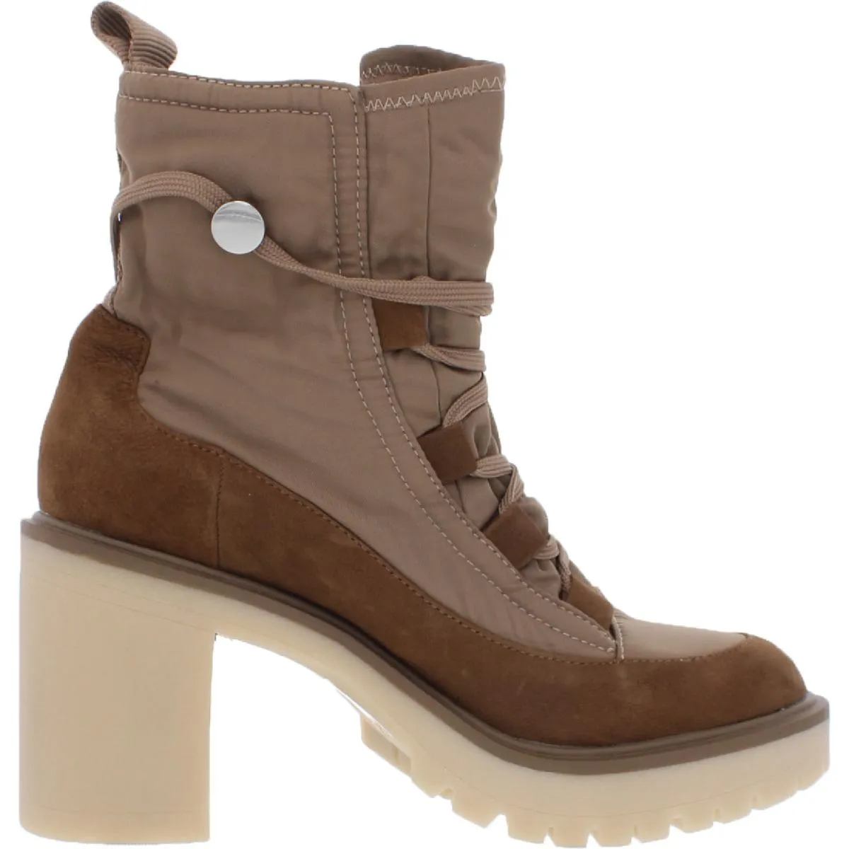 Celida Womens Lugged Heels Lace-Up Ankle Boots