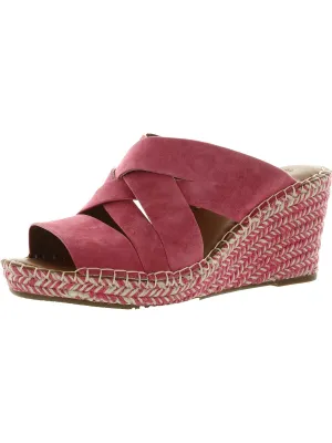 CHARLI WOVEN STRAPS Womens Leather Slip On Wedge Sandals