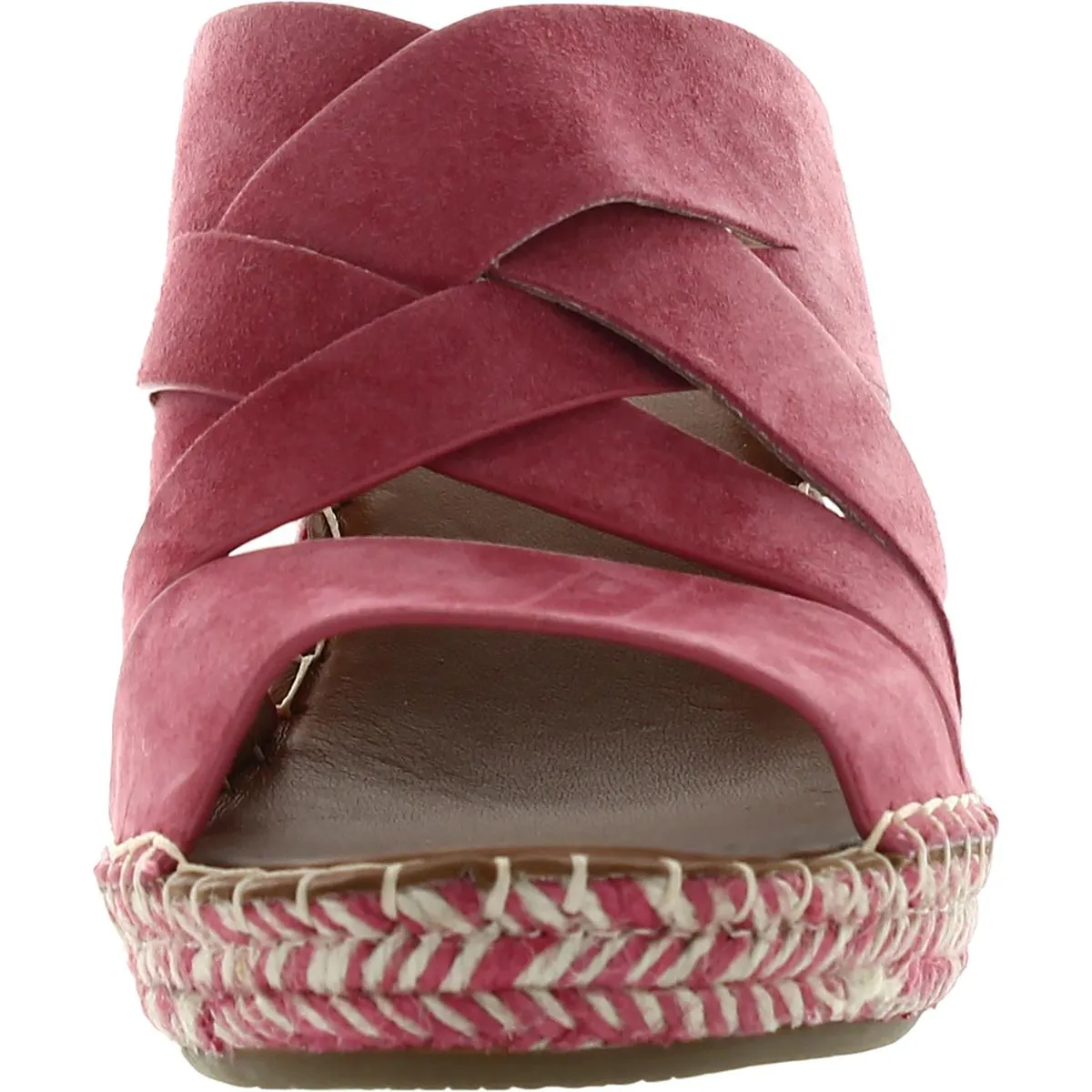 CHARLI WOVEN STRAPS Womens Leather Slip On Wedge Sandals