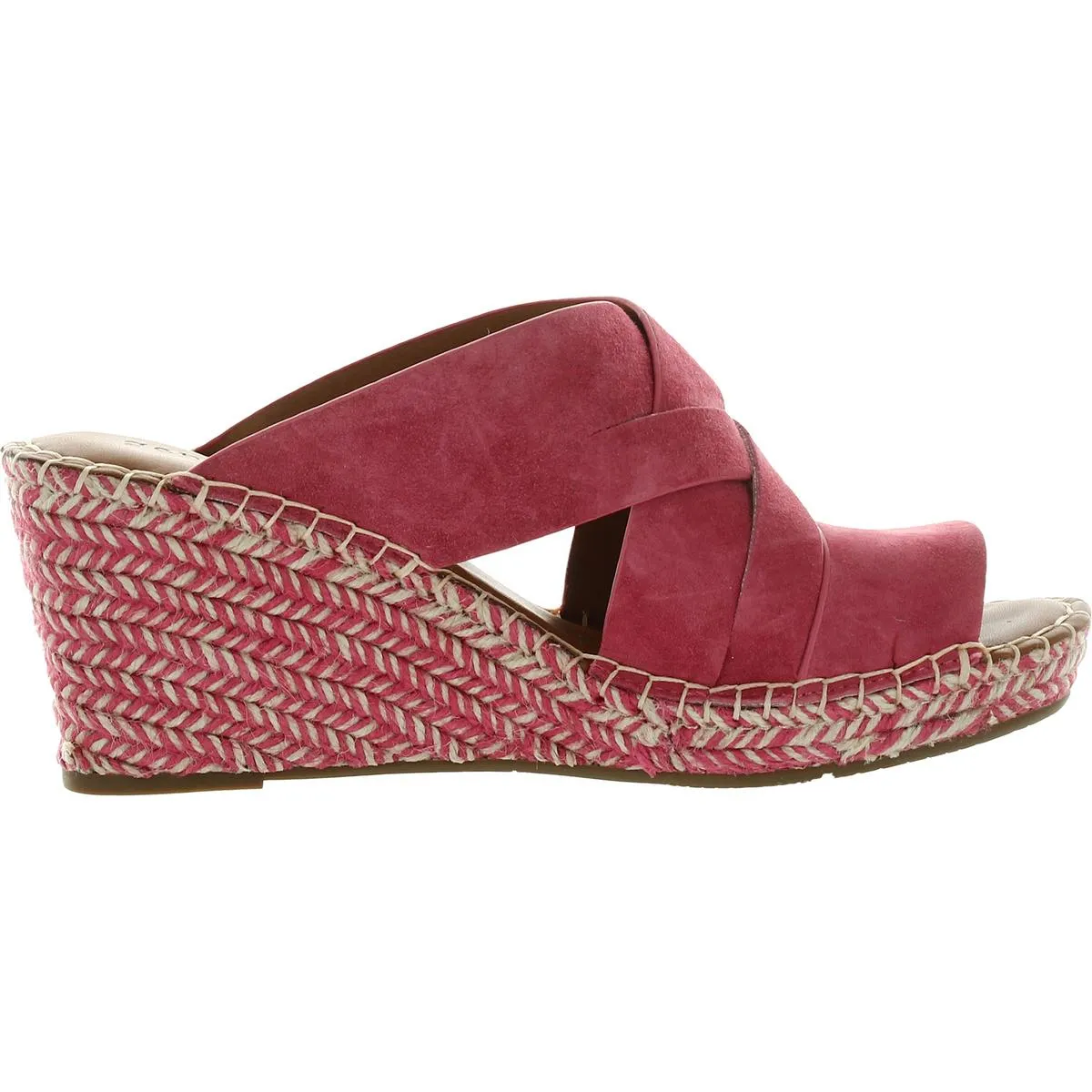 CHARLI WOVEN STRAPS Womens Leather Slip On Wedge Sandals