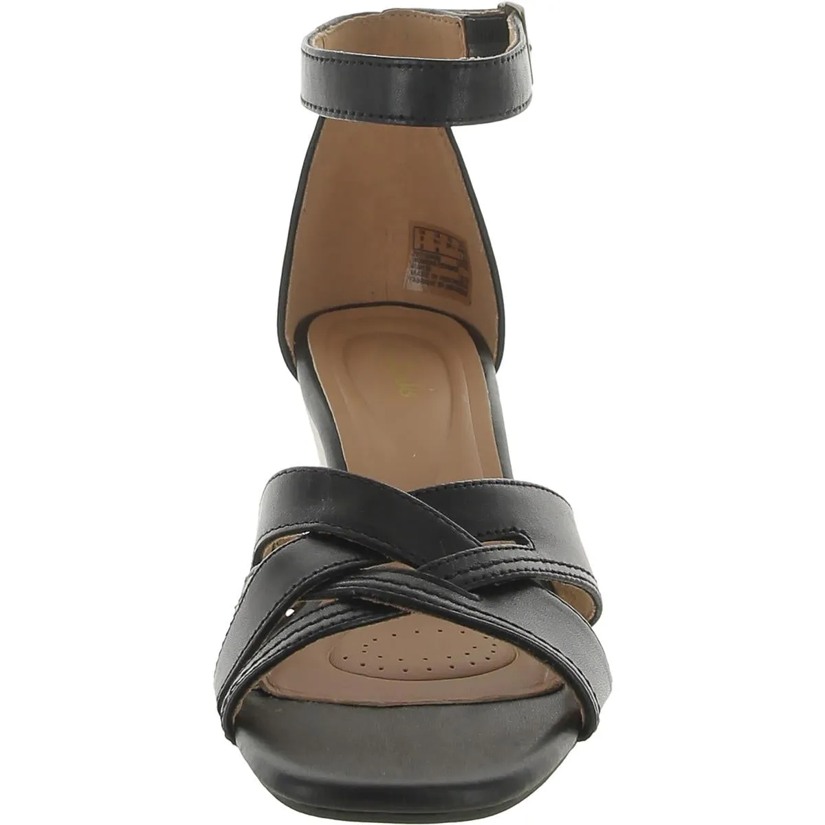 Cielo Charm Womens Leather Criss-Cross Wedge Sandals