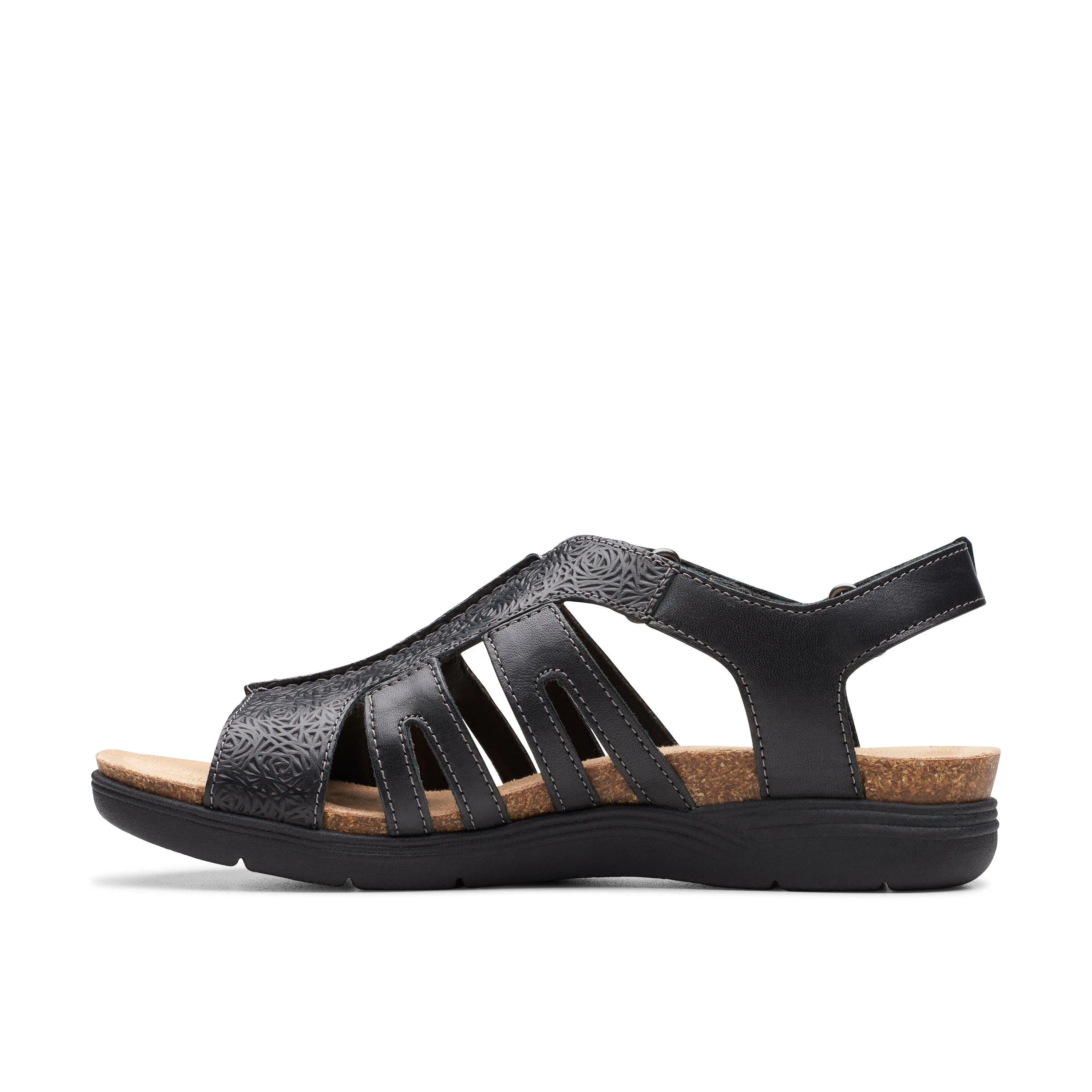 Clarks April Belle in Black Leather