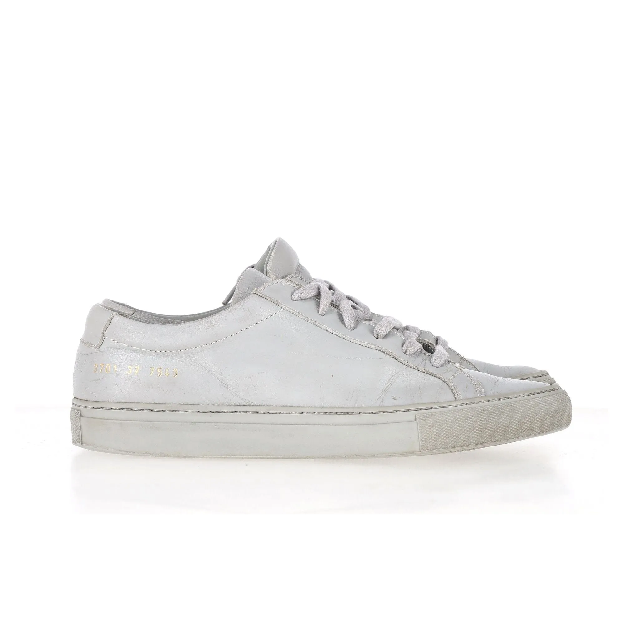 Common Projects Achilles Low-Top Sneakers in Grey Leather