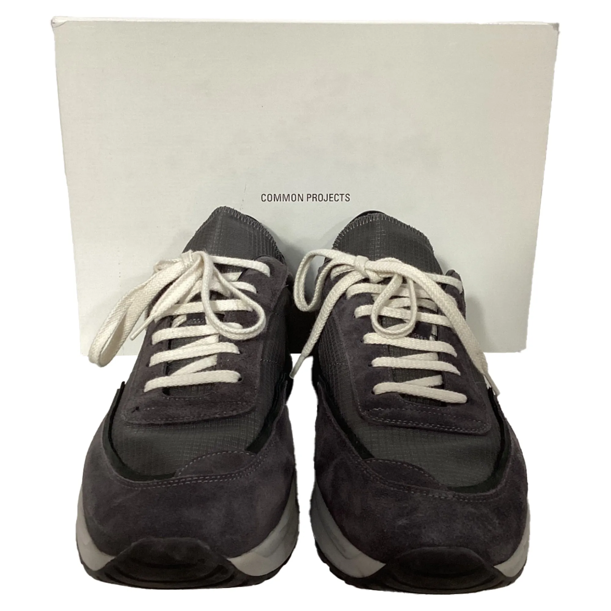 Common Projects Nylon Track Classic Sneakers in Grey Suede