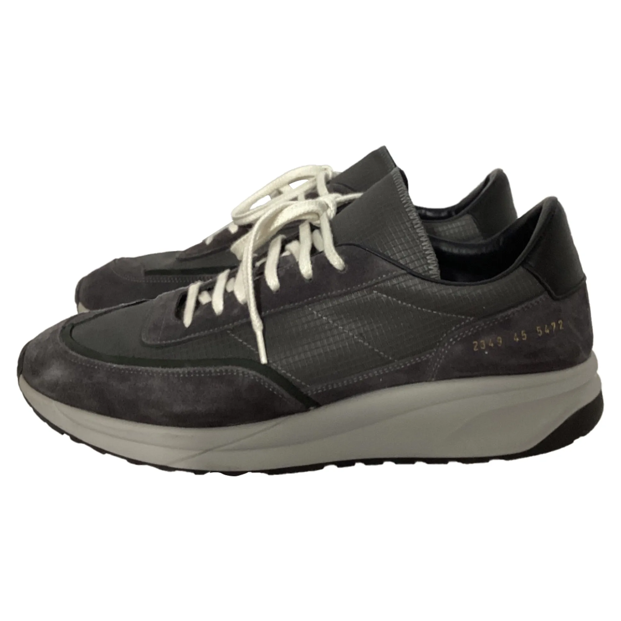 Common Projects Nylon Track Classic Sneakers in Grey Suede