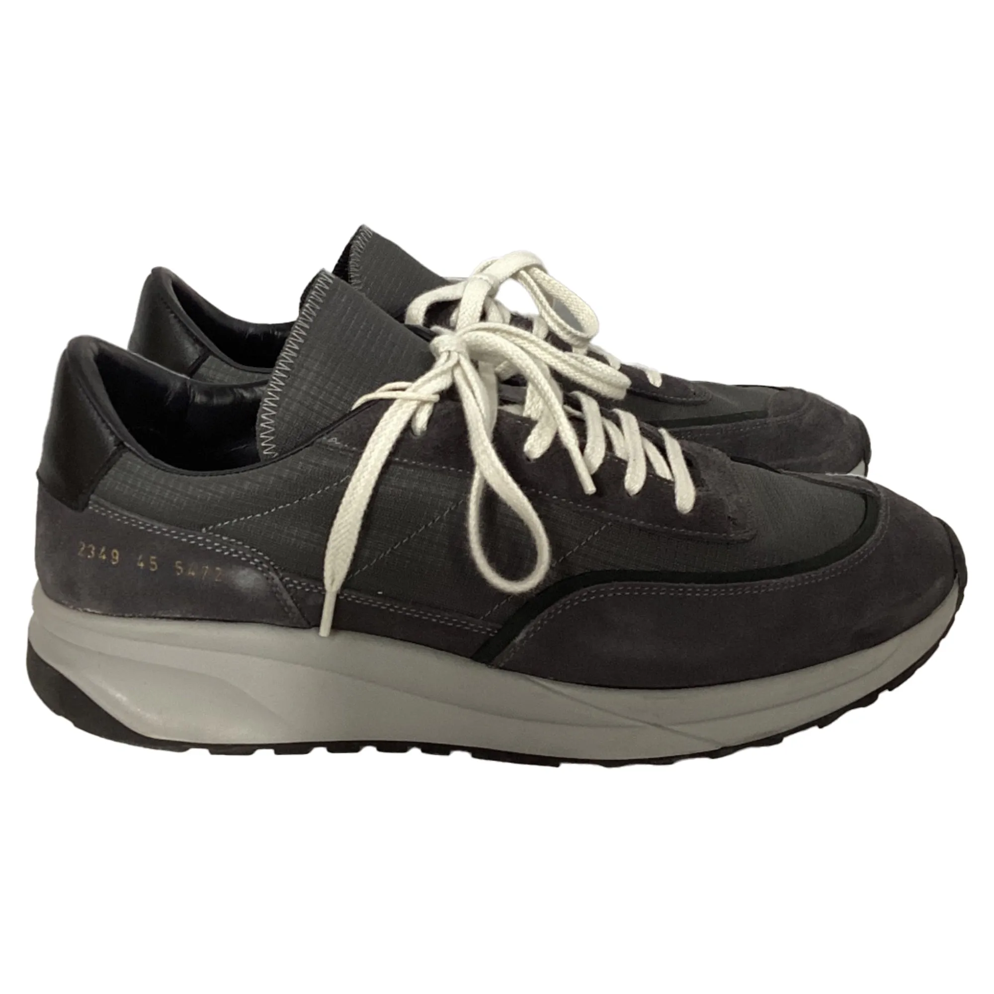 Common Projects Nylon Track Classic Sneakers in Grey Suede