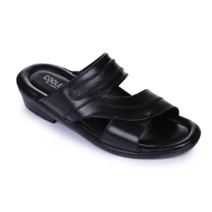 Coolers Casual Black Slippers For Men 7153-37 By Liberty