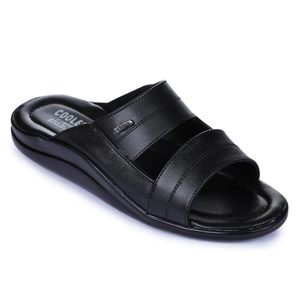 Coolers Casual Black Slippers For Men 7193-60 By Liberty