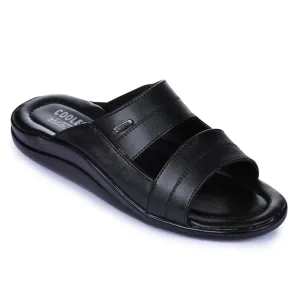 Coolers Casual Black Slippers For Men 7193-60 By Liberty