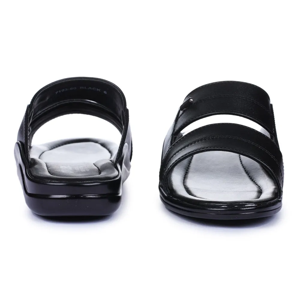 Coolers Casual Black Slippers For Men 7193-60 By Liberty