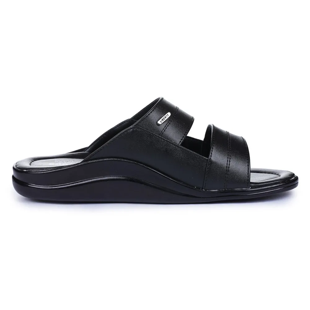 Coolers Casual Black Slippers For Men 7193-60 By Liberty