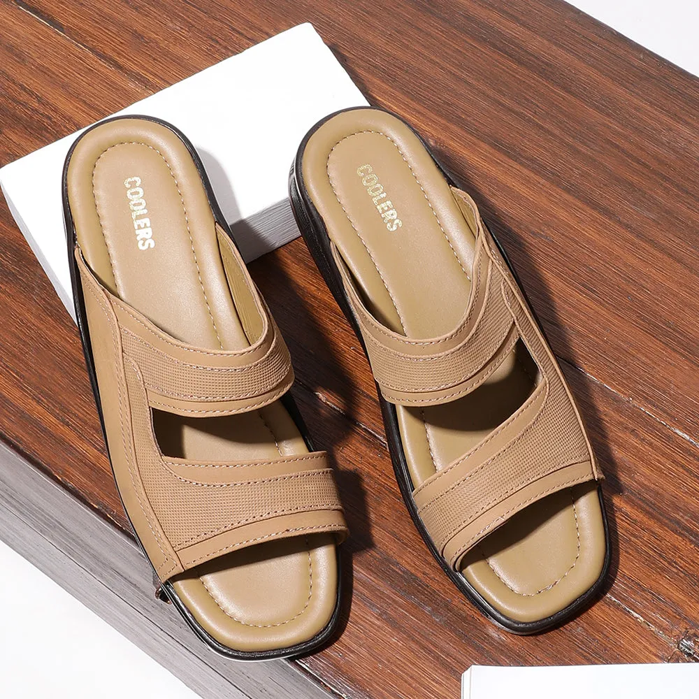 Coolers Casual Brown Slippers For Men 2050-01 By Liberty