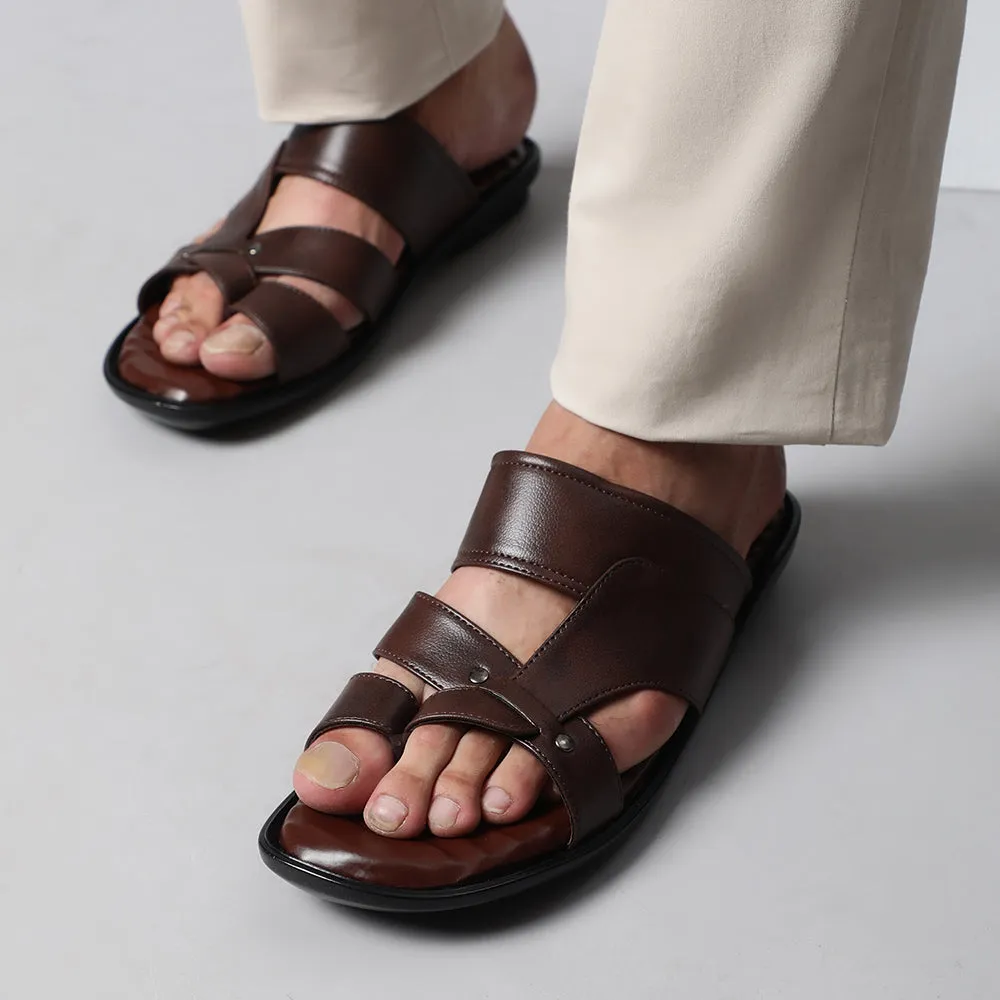 Coolers Casual Brown Slippers For Men TRL-113 By Liberty