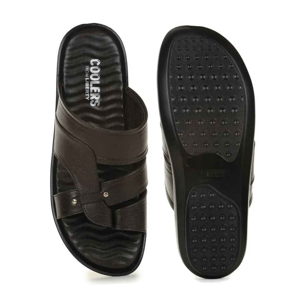 Coolers Casual Brown Slippers For Men TRL-113 By Liberty